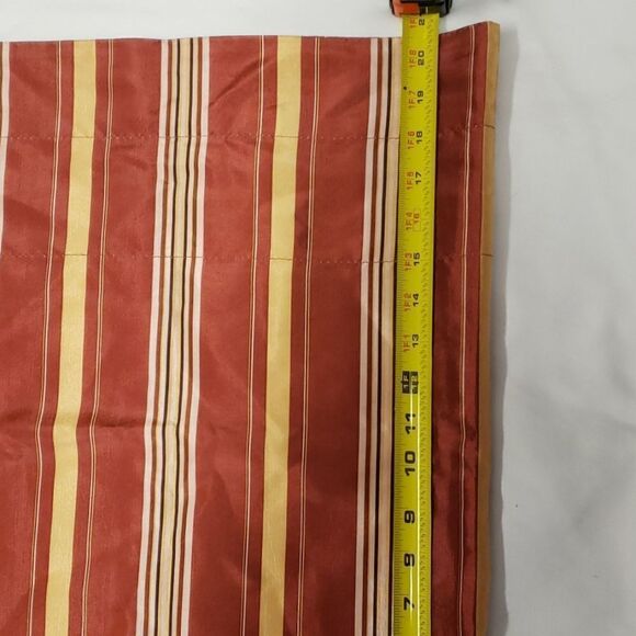 2 rust color stripe valance curtains - Picture 2 of 2